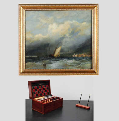 Неизвестный художник. Старая Феодосия. Копия с картины И.К. Айвазовского